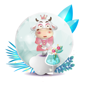 绿色 白牛 果汁 云朵 矢量 素材