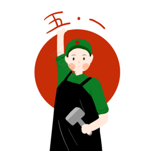 五一 劳动节 劳动人民 卡通 手绘 人物