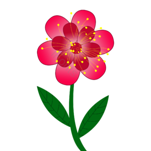 花 红花 小红花 春天 绿叶 可爱 学生 绿地