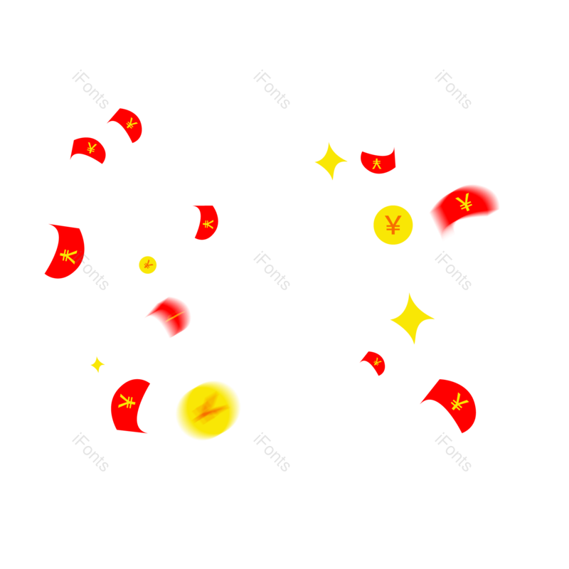 金币图片,年货节元素,红包PNG,电商免抠素材