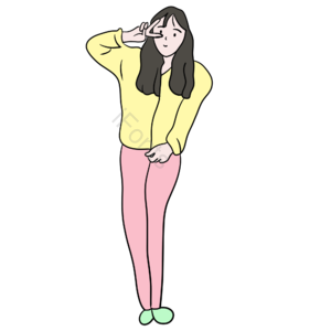 手绘可爱少女 可爱少女 少女 女孩 女生 卡通形象 卡通人物