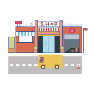 商店 小卖铺 杂货店 汽车 街道 场景