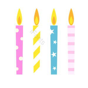 五角星 紫色 装饰 生日 点亮 许愿 蜡烛 生日