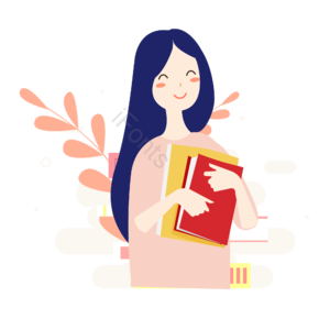 教师节 粉色 教科书 女老师 微笑 快乐