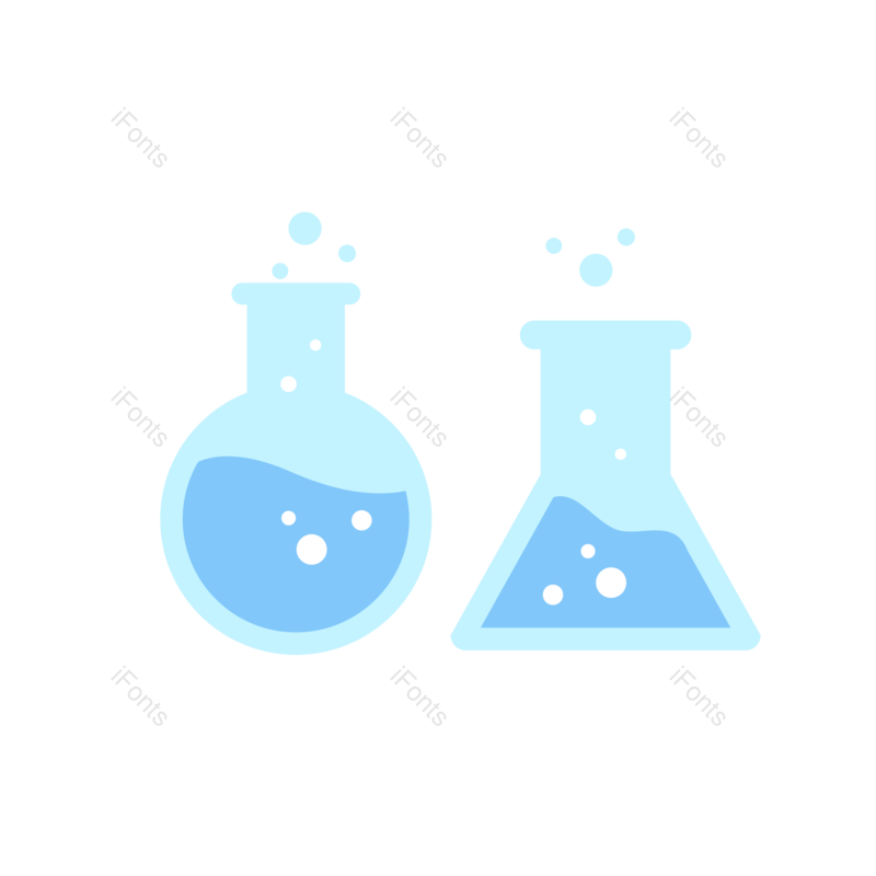 科学图片,蓝色元素,教师PNG,化学实验免抠素材