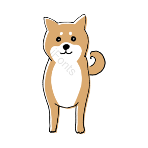 可爱 卡通 插图 狗 dog 犬 免扣 