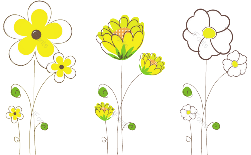 图案图片,动画元素,花朵PNG,小学生免抠素材