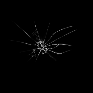 破碎玻璃  玻璃裂纹  效果   玻璃
