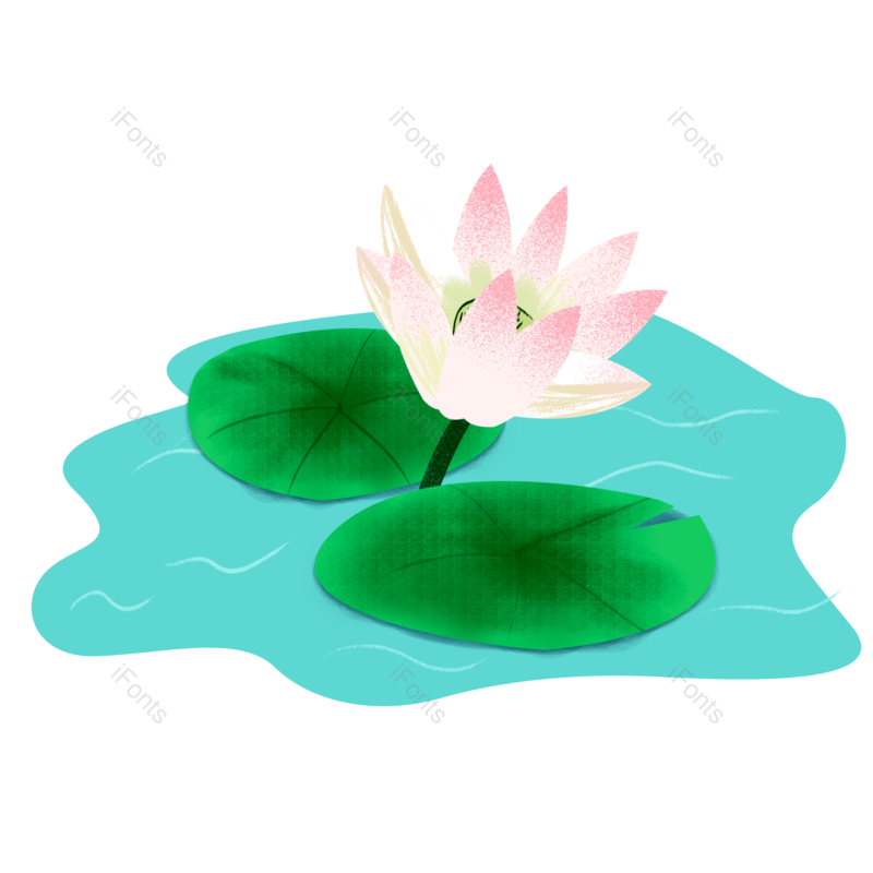 元素图片,荷花元素,荷叶PNG,免抠素材