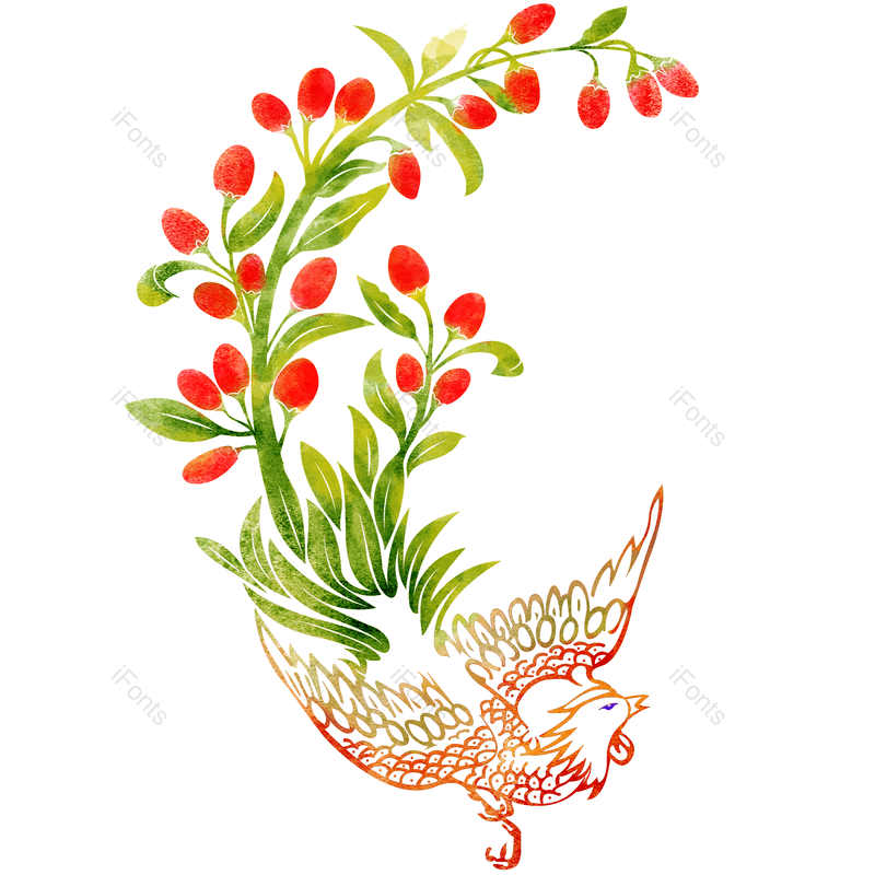 中国风图片,中国传统元素,水彩PNG,手绘免抠素材