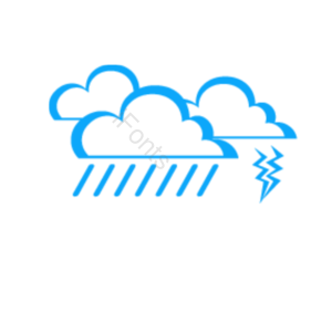 天气   雷佳雨 图标 蓝色 png psd