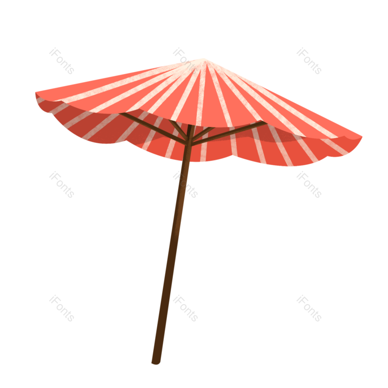 夏至图片,元素元素,太阳伞PNG,手绘免抠素材