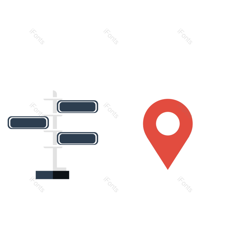 地点图片,地标元素,路标PNG,方向免抠素材