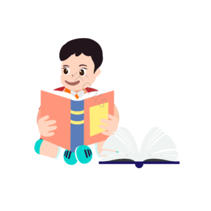 书籍 认真 吸取 学习 知识 阅读 书本 小男孩