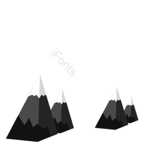 山 云 白云 黑山 白色山头 卡通山 立体山 插花山