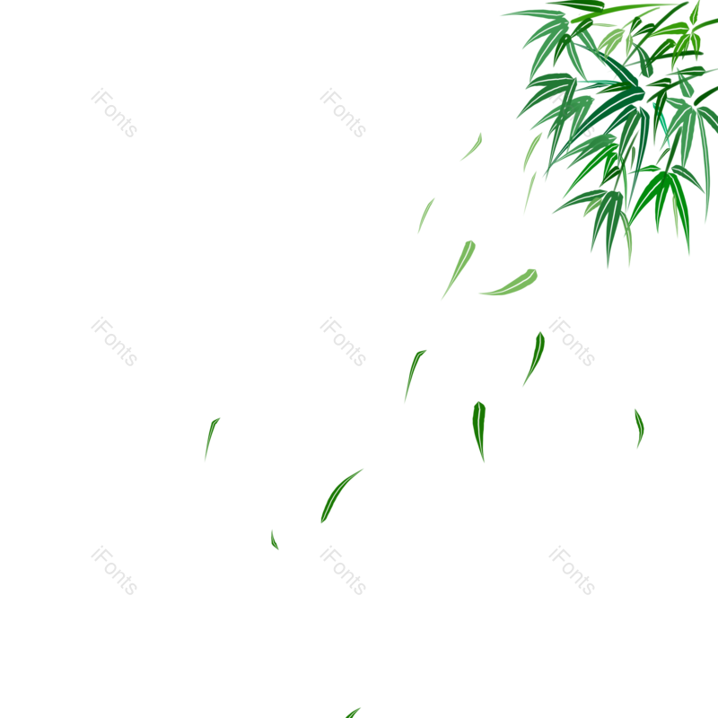 中国风图片,竹叶元素,竹子PNG,装饰元素免抠素材