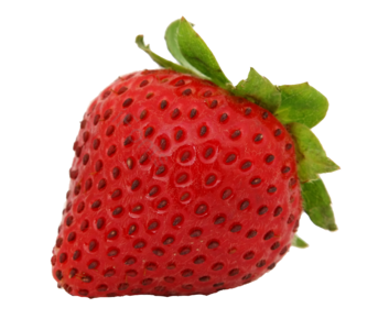 红色 绿色 草莓 叶子 种子 PNG