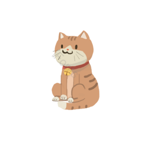 可爱猫咪 卡通手绘 褐色猫咪 撸猫 爱猫日 铃铛猫