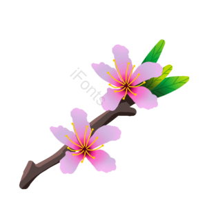 春天 桃花 树枝 立春 春季