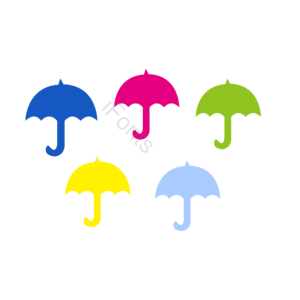 卡通   雨伞  彩色  装饰