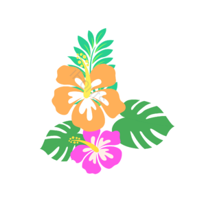 装饰 元素 花卉 鲜花 植物 树叶 龟背 叶子