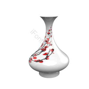 花瓶 白色花瓶 陶瓷 瓷器 梅花花瓶 摆件 家居摆饰