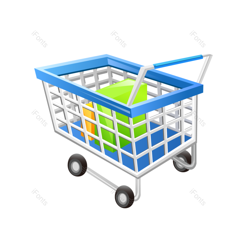 商品图片,商场元素,蓝色PNG,购物免抠素材