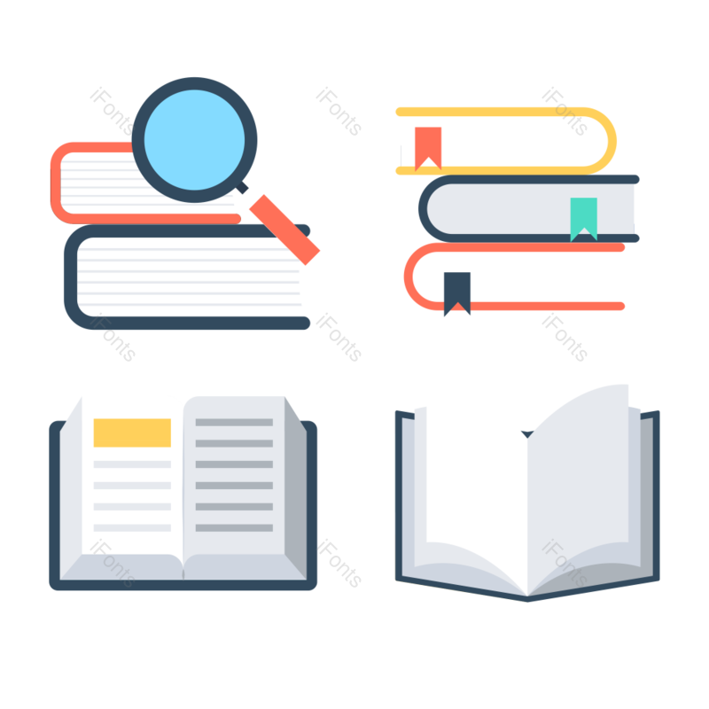 学习图片,书本元素,知识PNG,阅读免抠素材