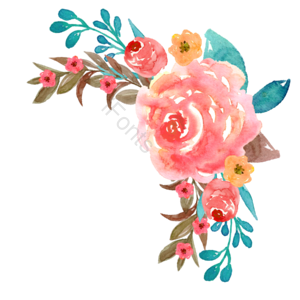 卡通 手绘 水墨画 水彩画 花 植物 春季 妇女节