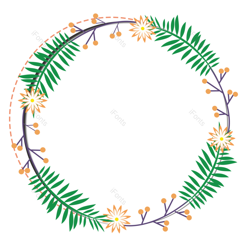 边框设计图片,春季元素,春天PNG,植物边框免抠素材