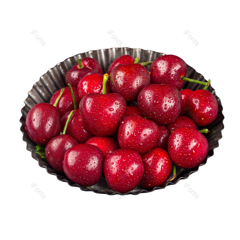 元素图片,水果元素,盘子PNG,美食免抠素材