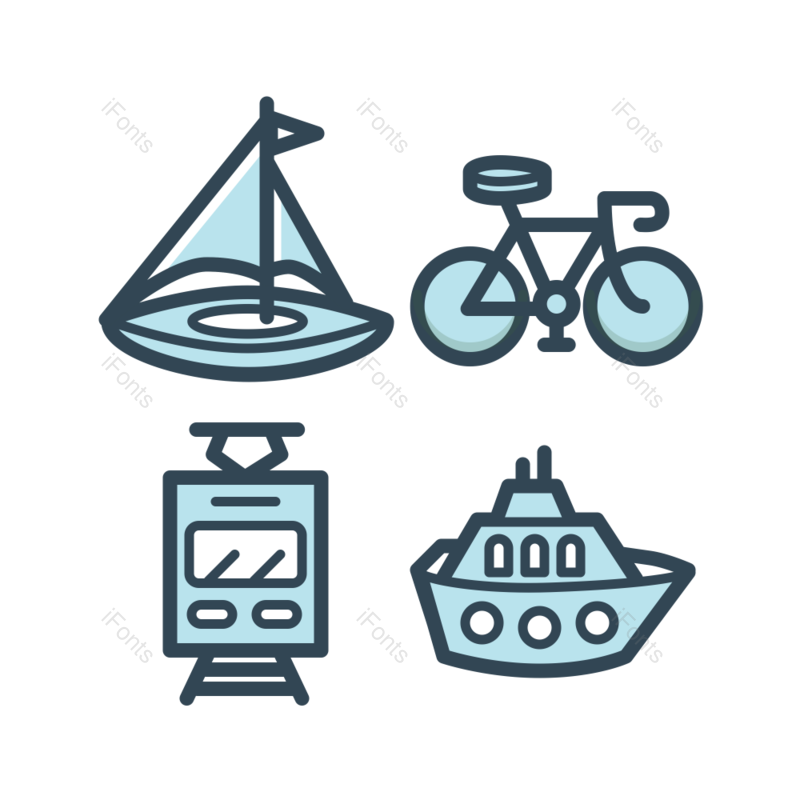图标图片,火车元素,轮船PNG,矢量元素免抠素材