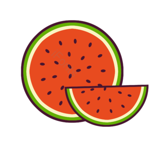 立夏 卡通 手绘 西瓜 水果 夏天