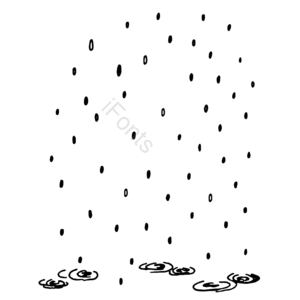 手绘 黑白线条 雨水 卡通 雨滴 水滴  