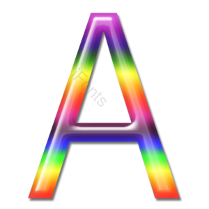 立体 炫彩 字母 彩虹字体 艺术字体 A 