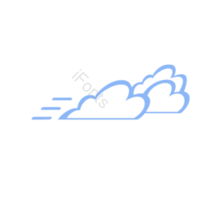 天气 小雨  图标 蓝色 png psd