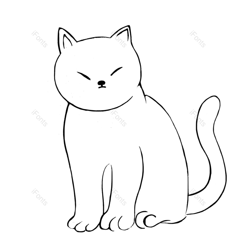 线条图片,卡通元素,黑白PNG,手绘免抠素材