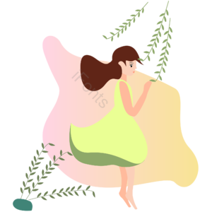 避暑 立夏 女孩 清新 柳树 树叶