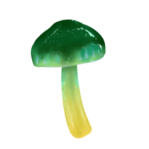 清新 冷色系 手绘风 绿色 可爱 蘑菇