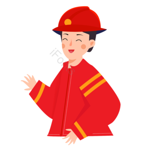 劳动节 消防员 劳动节元素设计 身穿消防服 消防员素材 劳动节人物