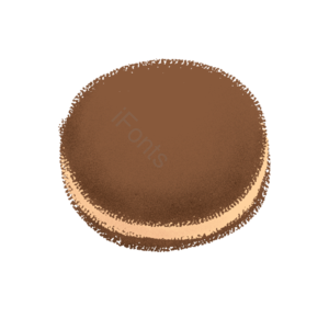 铜锣烧 咖色 美食 点心 插画 png