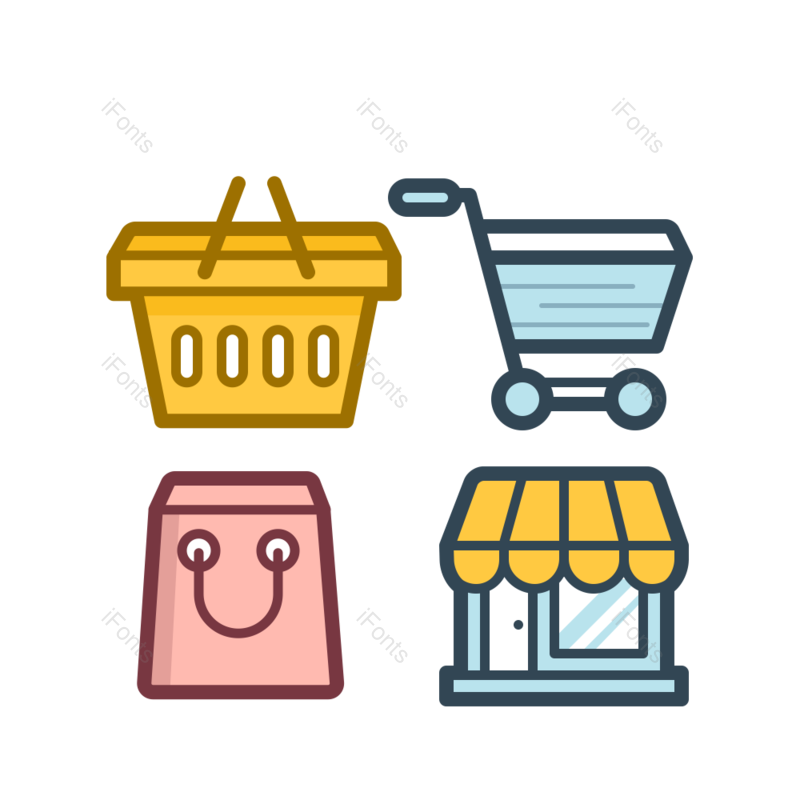图标图片,店铺元素,篮子PNG,矢量元素免抠素材
