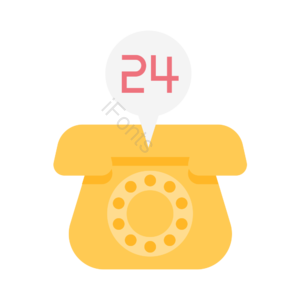 电话 24小时 客服 矢量元素 图标 免抠