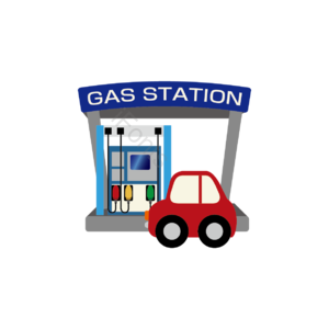 加油站 汽车 卡通 免扣 插图 加油