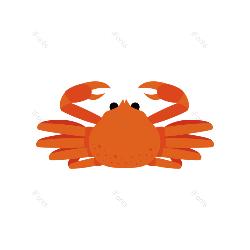 卡通图片,海洋元素,螃蟹PNG,动物免抠素材