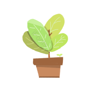 植物 手绘盆栽 卡通盆栽 绿色植物 可爱盆栽 绿色树苗
