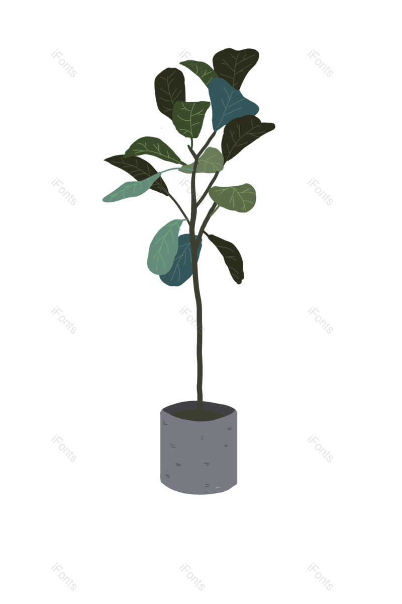 插画图片,小树元素,自然PNG,绿植免抠素材