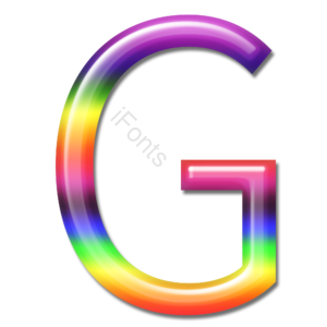 立体 炫彩 字母 彩虹字体 艺术字体 G