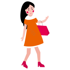 女王节 女孩外出购物 元素设计 购物 女孩 穿高跟鞋女孩 女神节 女王