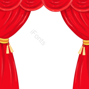 红色幕布 卡通幕布 舞台幕布 背景布 帷幕 表演幕布 话剧